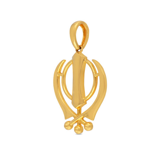 Gold Pendant'Ashtadala bead'set of2