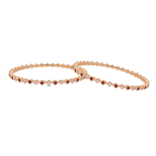 Diamond Bangles in Pinji Pattern