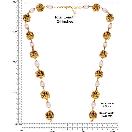 Plain Gold Extender Rings pattern chain