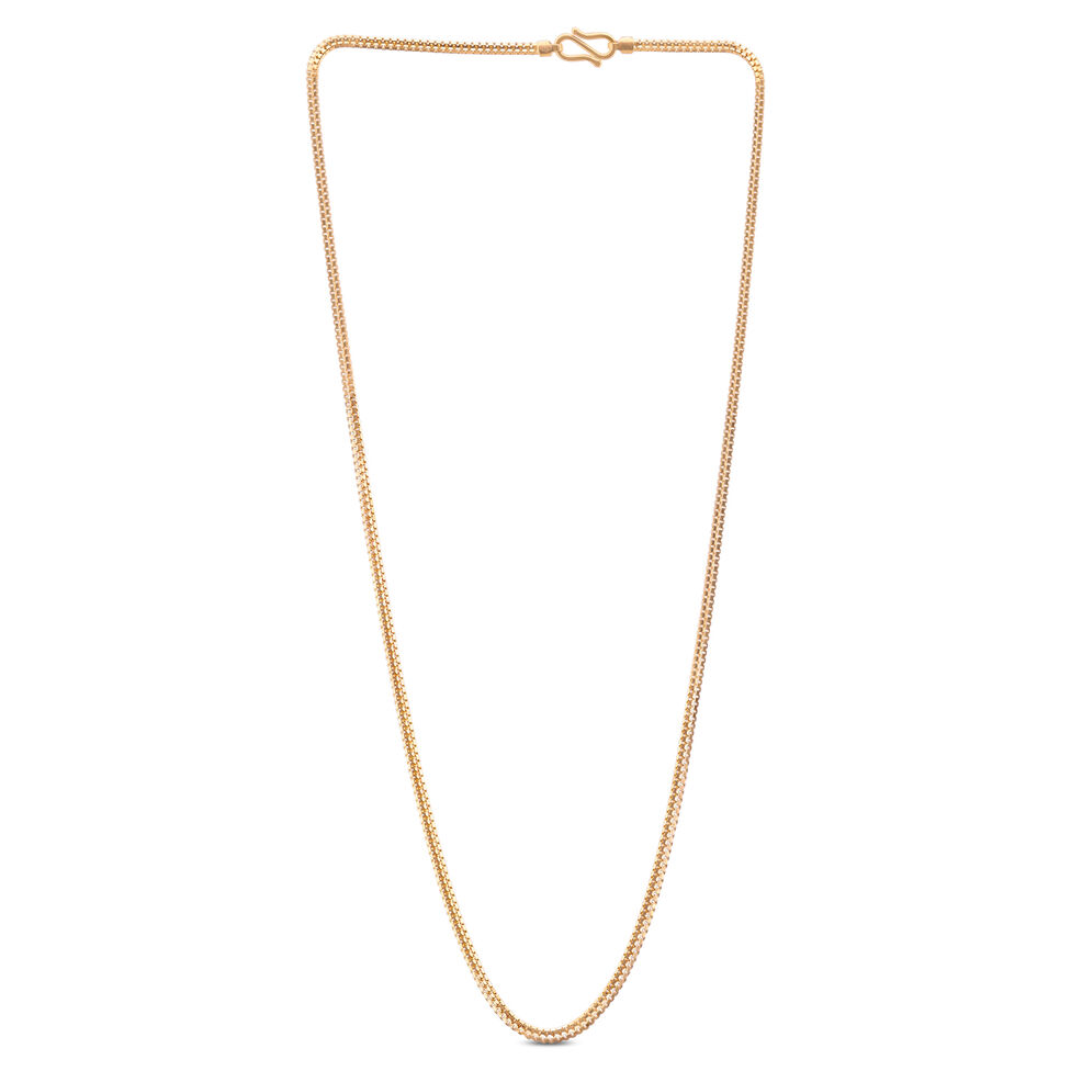 Plain Gold Chain with casting Motifs