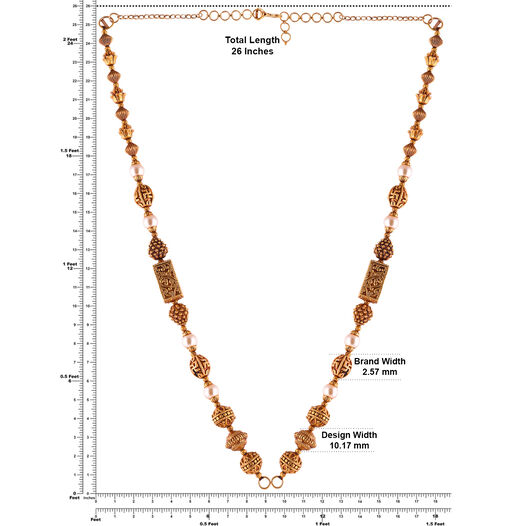 Plain Gold Extender Rings pattern chain