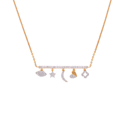 Diamond Chain Pendant in Square Pattern