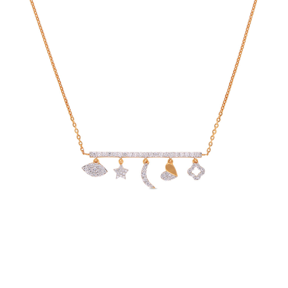 Diamond Chain Pendant in Square Pattern