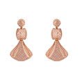 Gemset Gold Eardrops in Casting design
