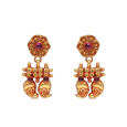 Gemset Gold Eardrops in Casting design