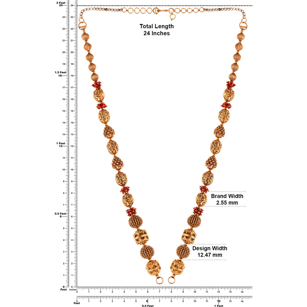 Plain Gold Extender Rings pattern chain