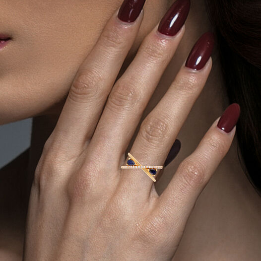 Gemset Gold Gents ring in Casting