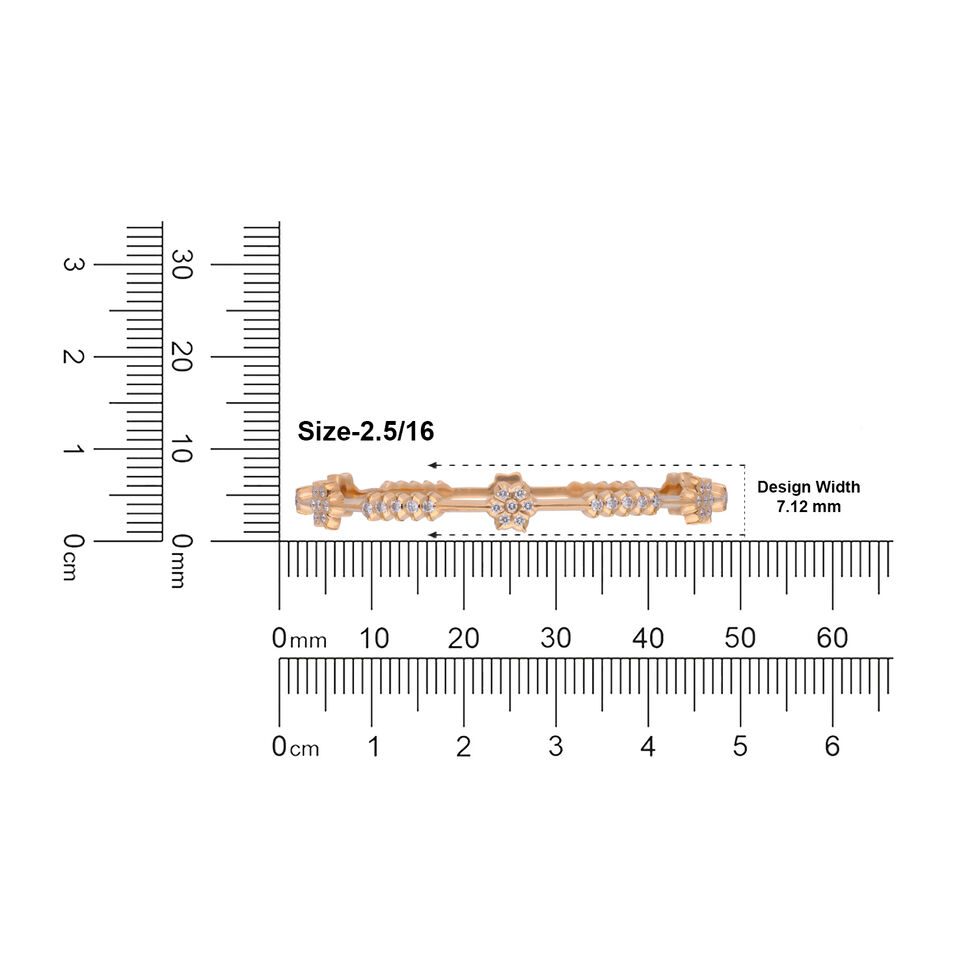 Diamond Bangles in Step Pattern