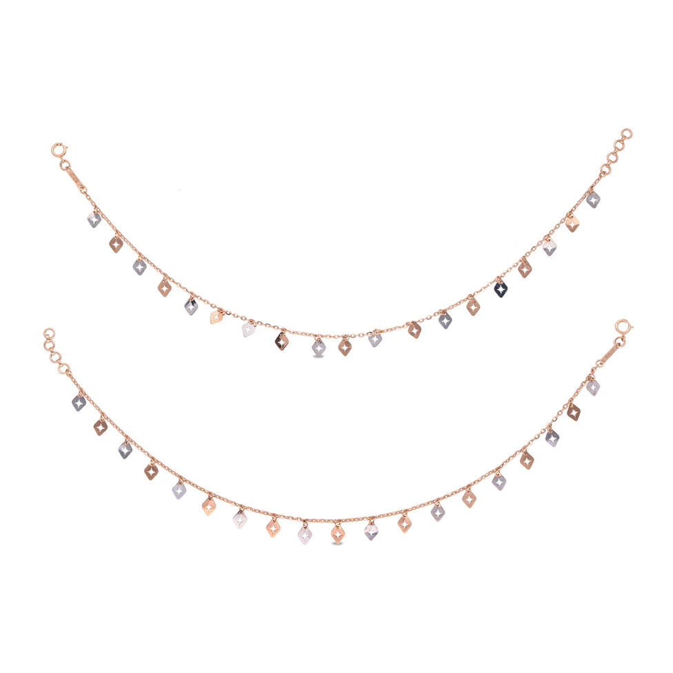 Plain Gold Anklet in Casting Design