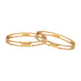 Gold Bangle Pair Bombay Patti design