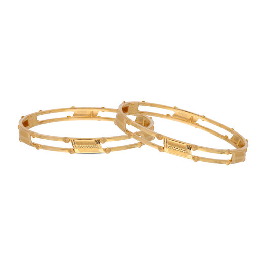 Gold Bangle Pair Bombay Patti design