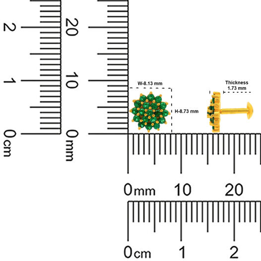Gemset Nose screw inFiligree/DieGold