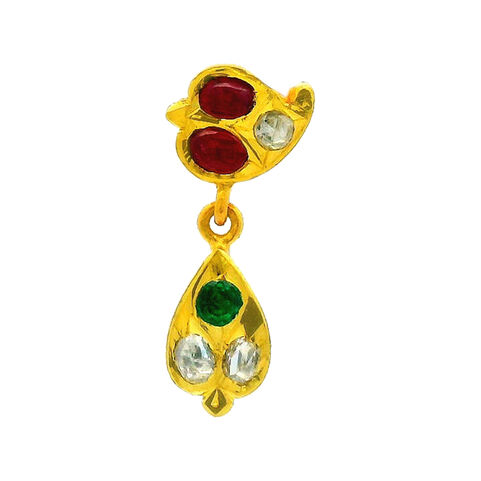 Nose Pin Filigree/Die/g. bead w/wo gems