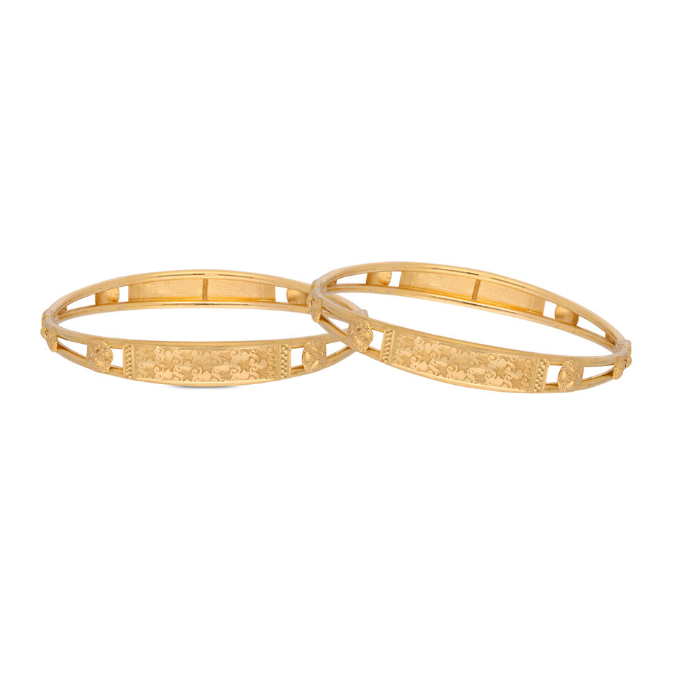 Gemset Bangle pair in Casting Design