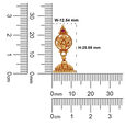 Gemset Gold Eardrops in Casting design