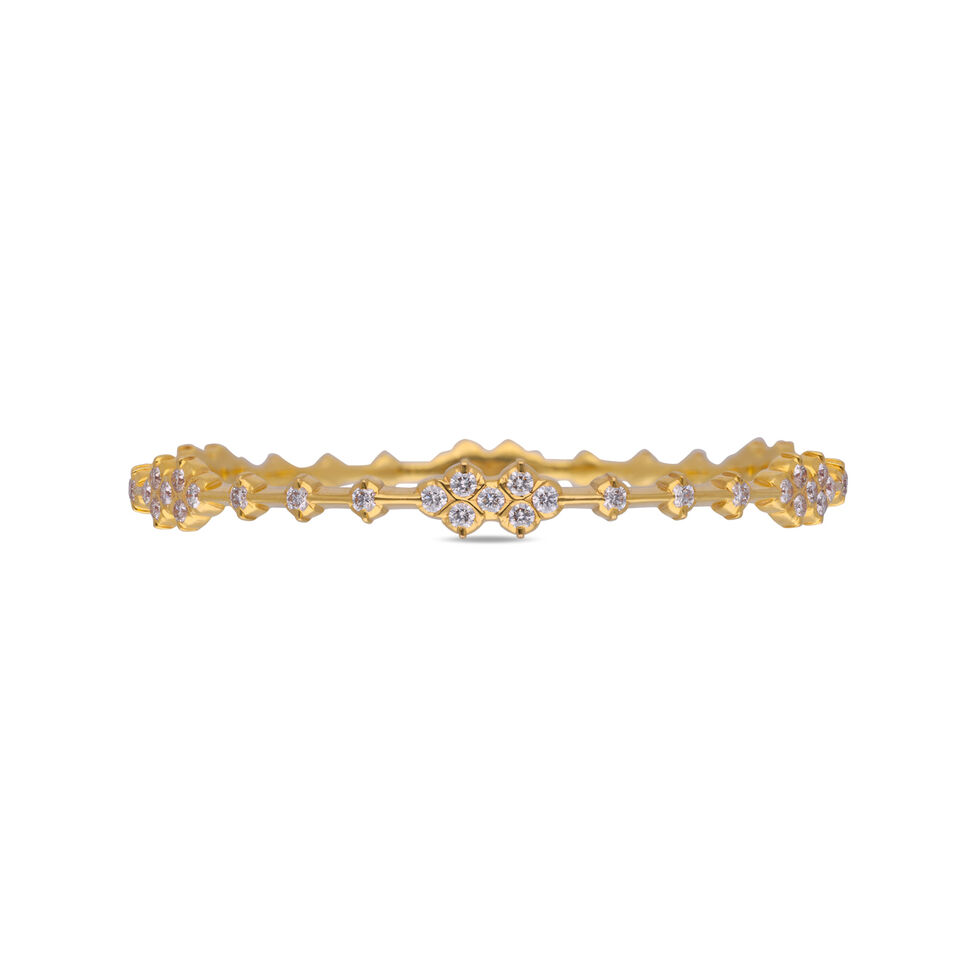 Diamond Bangles in Pinji Pattern