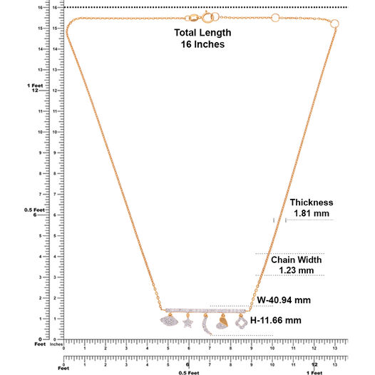 Diamond Chain Pendant in Square Pattern