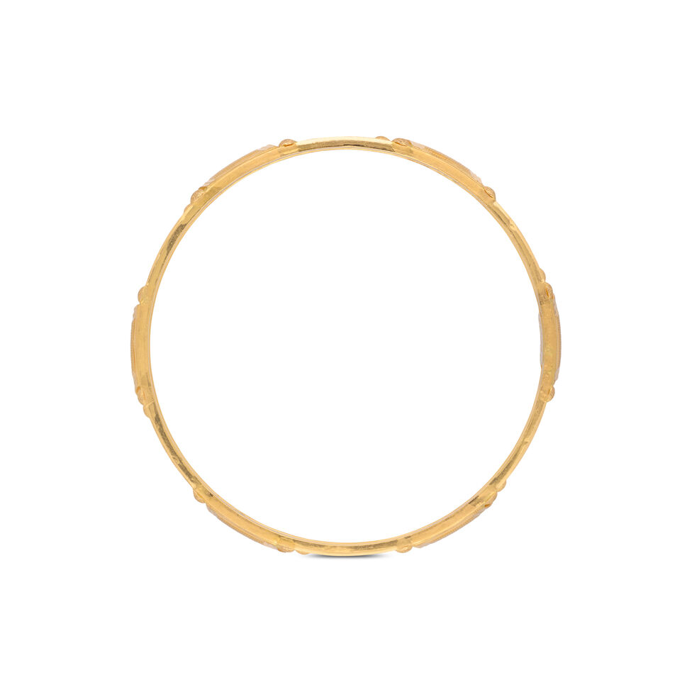 Gold Bangle Pair Bombay Patti design