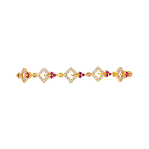 Gemset Golusu Bangle with Cutting