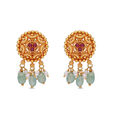 Gemset Gold Eardrops in Casting design