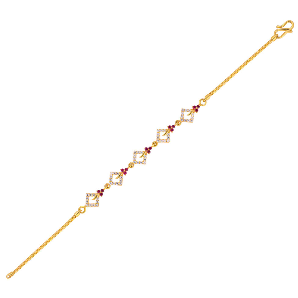 Gemset Golusu Bangle with Cutting