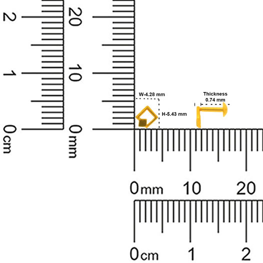 Gemset Nose screw inFiligree/DieGold