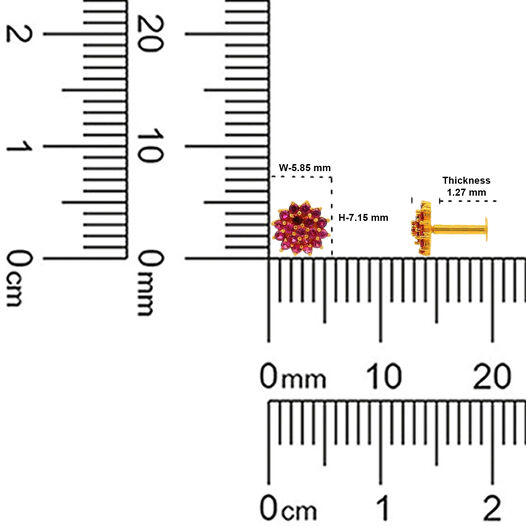Gemset Nose screw inFiligree/DieGold