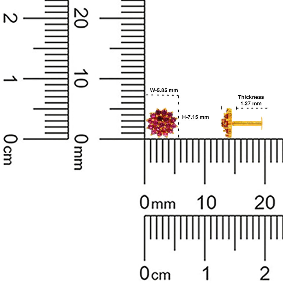 Gemset Nose screw inFiligree/DieGold