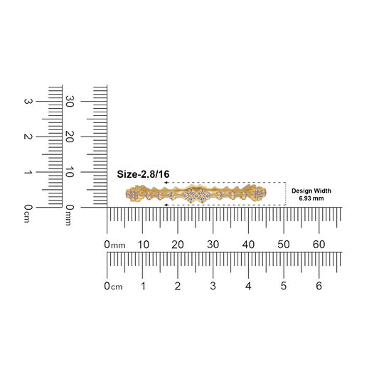 Diamond Bangles in Pinji Pattern