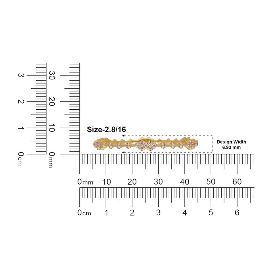 Diamond Bangles in Pinji Pattern