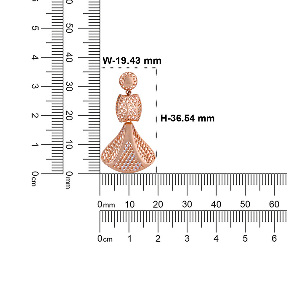 Gemset Gold Eardrops in Casting design