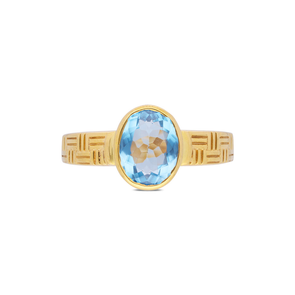 Gemset Gold Gents ring in Casting