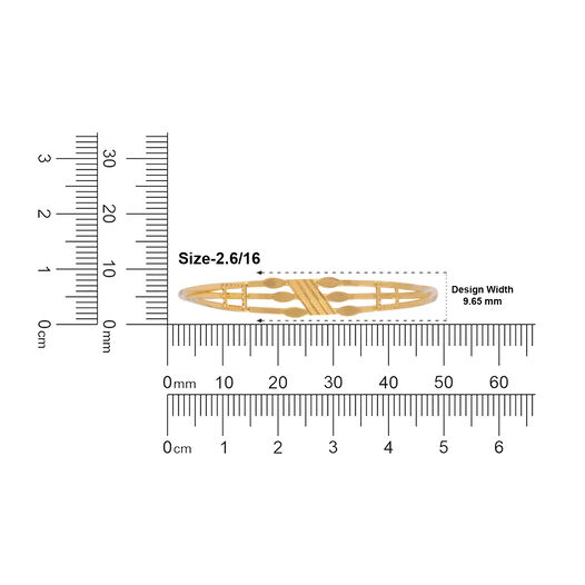 Gold Bangle Pair Bombay Patti design