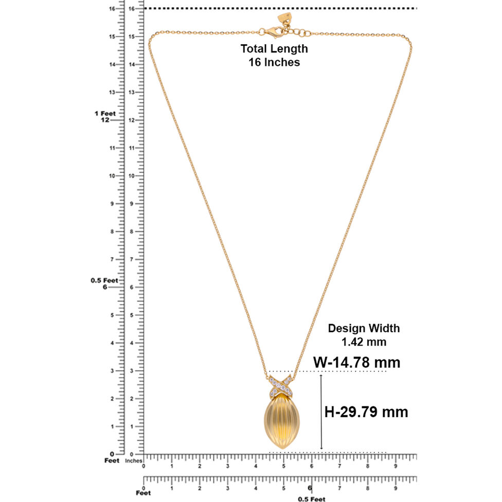GoldChainpendant set with Labgrown Diamo