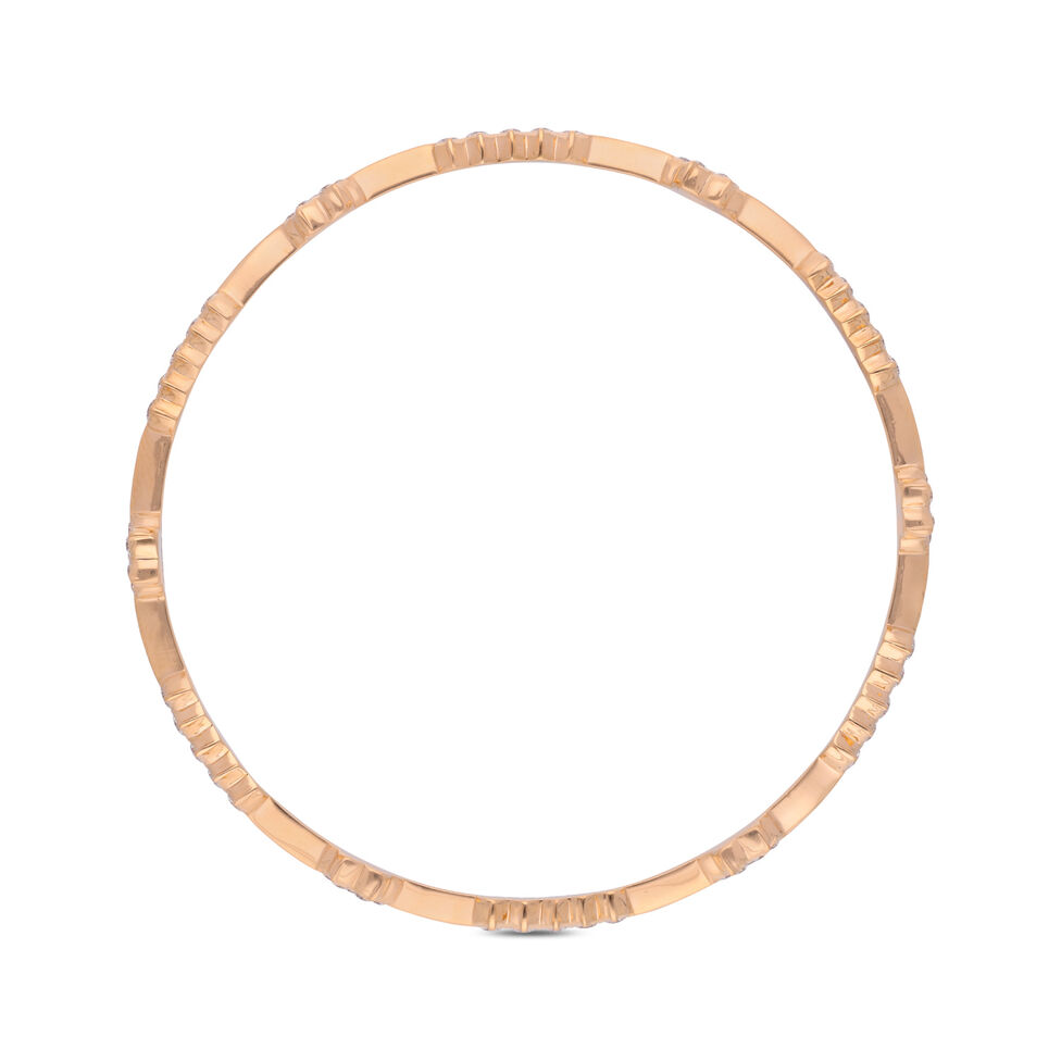 Diamond Bangles in Step Pattern