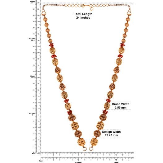 Plain Gold Extender Rings pattern chain