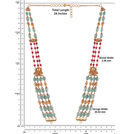 Plain Gold Extender Rings pattern chain