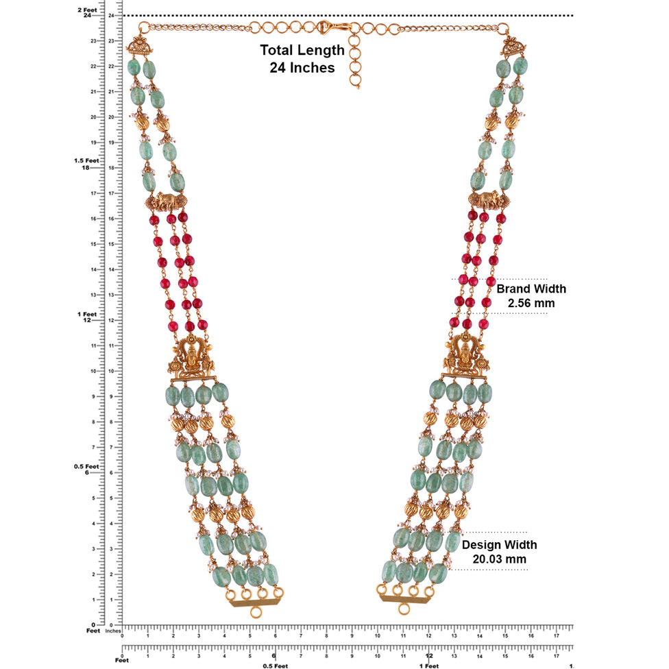 Plain Gold Extender Rings pattern chain
