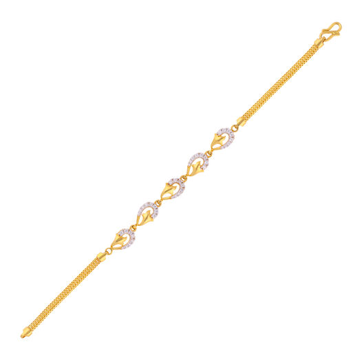 Gemset Golusu Bangle Plain