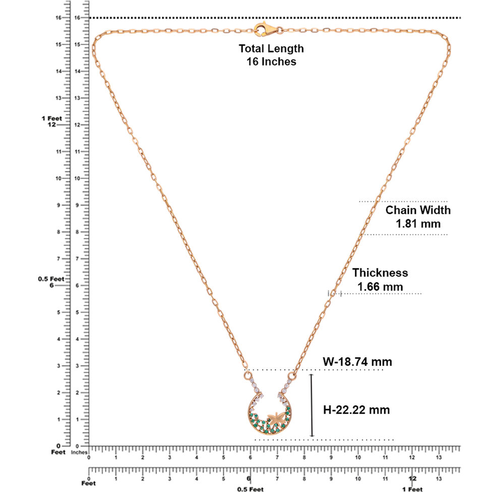 Plain Gold Extender Rings pattern chain