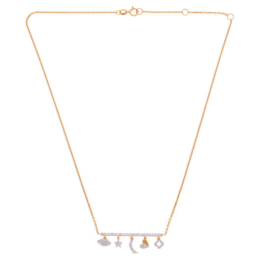 Diamond Chain Pendant in Square Pattern