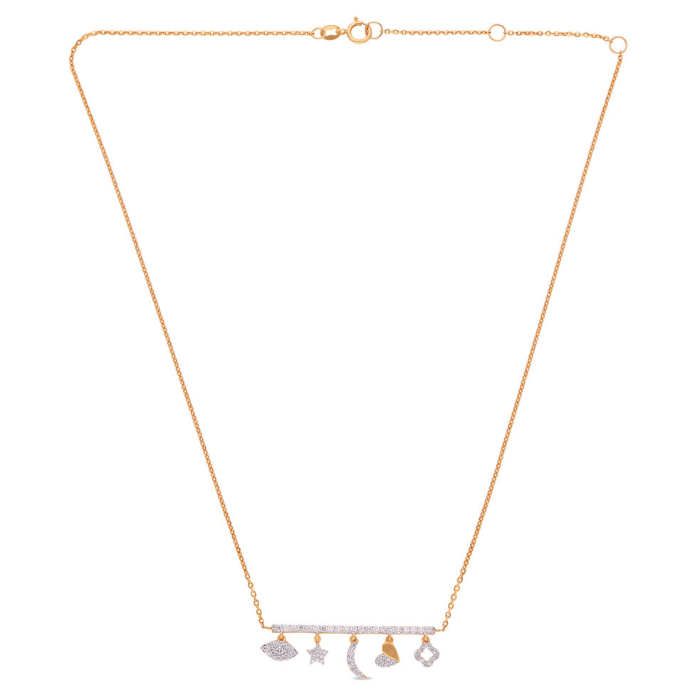 Diamond Chain Pendant in Square Pattern