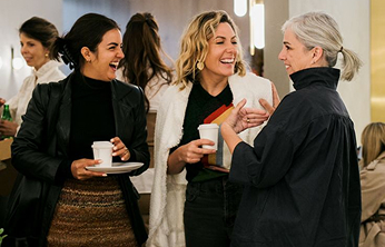 People talking over coffee