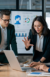 Business woman presenting